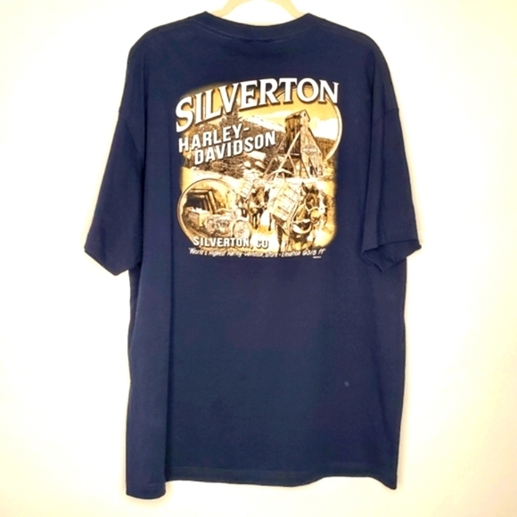 Harley Davidson Back and Front Graphic Tee Size 2XL Silverton Colorado Shirt - Picture 2 of 12